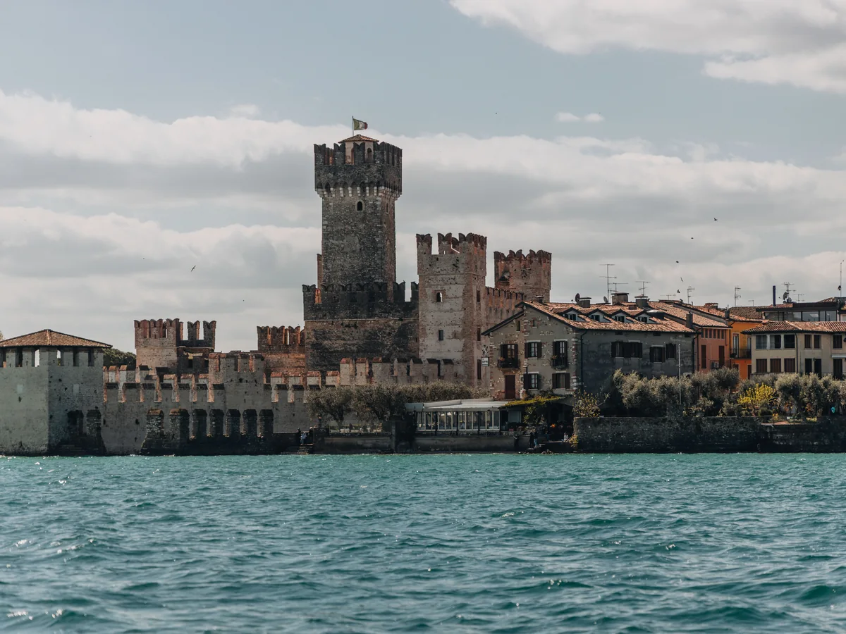 Scaliger Castle seen from the water at Sirmione